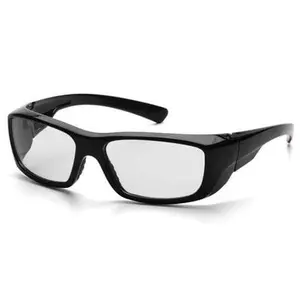 Pyramex Emerge Safety Glasses Black Frame Clear Full Magnifying Lens Eye Sports