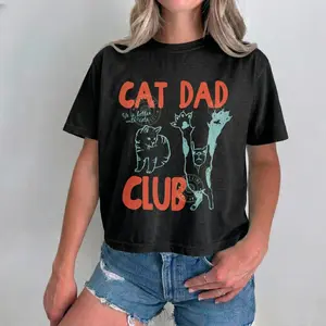 Cat Dad Hoodie, Cat Dad Hooded Sweatshirt, Funny Cat Hoodie, Cat Dad Gift, Cat Dad Club Sweatshirt, Cat Lover, Pet Parent Hoodie, Boxy Tee Shirt