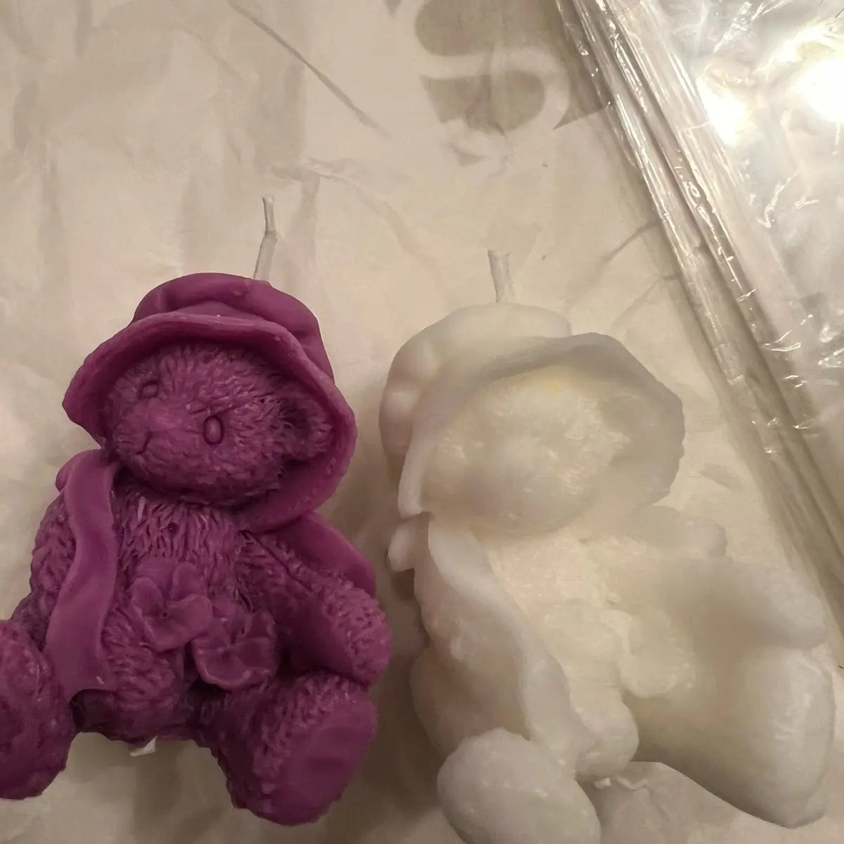 Set of Baby bear candles scented with coffee beans & Cocoa, vanilla & cashmere Scented Candle