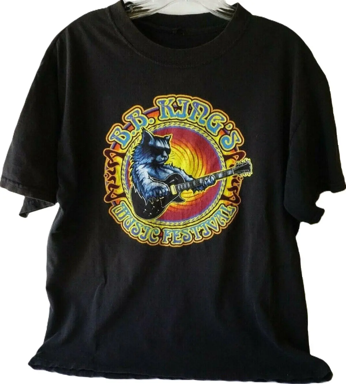 Vintage BB King Music Festival Shirt Short Sleeve Black T-Shirt Unisex Cotton T-Shirt Menswear Top Tee