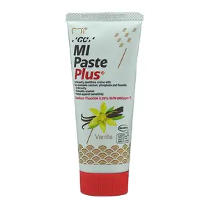 GC MI Paste Plus - Vanilla - 1 Tube MI Paste Plus contains 0.2% fluoride, 35mL (40g) tooth paste.