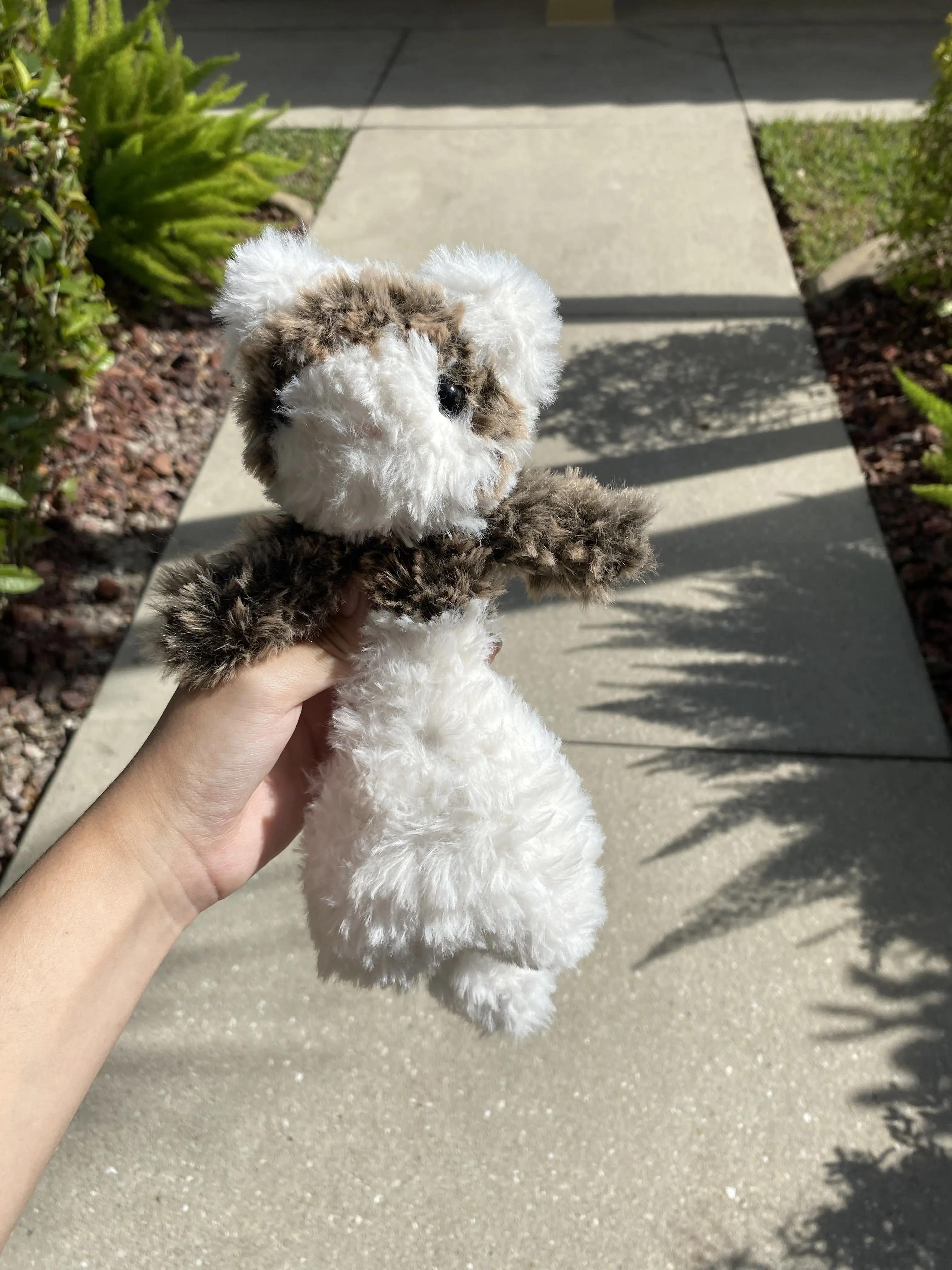 handmade crochet fluffy ferret plush