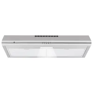 30 Inch Under Cabinet Range Hood, 100 CFM Stainless Steel Ducted/Ductless Kitchen Exhaust Fan, 3-Speed Vent with LED Lights, Low Noise Operation, Easy Installation for Stove Cooktop