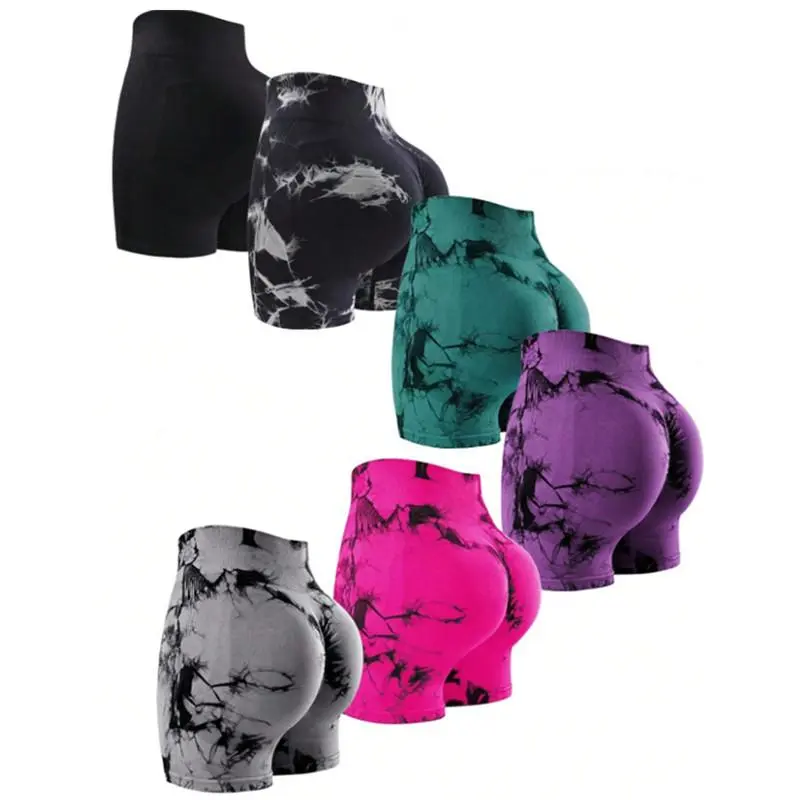 Womens High Waisted Short Seamless Workout Leggings Gym Yoga Pants Booty Tummy Control Shorts Tights