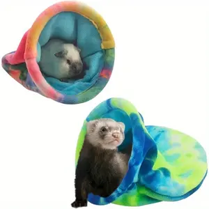 2 Pack Guinea Pig Snuggle Sack Soft Fleece, Guinea Pig Bed, Cozy Large Hideout Versatile Use for Small Animals Like Ferrets and Hamsters, Perfect Sleeping Bag for Rabbits and Hedgehogs, Aesthetic Appeal