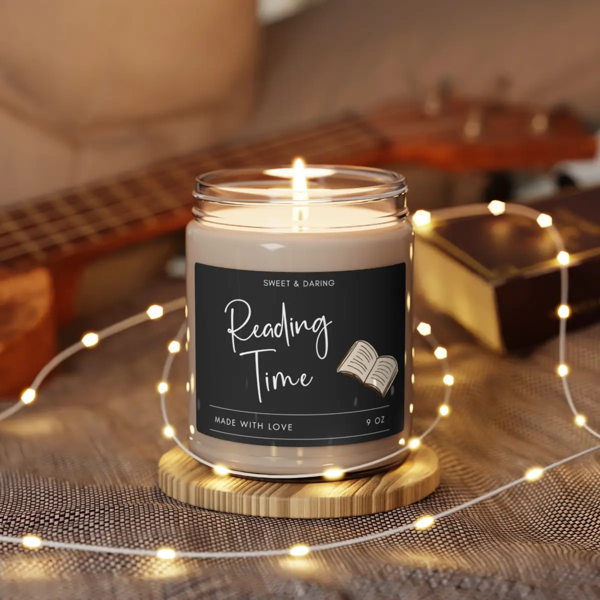 Reading Time Candle, Book Lovers Gift, Book Lovers Club Gift, Reading Candle Gift, Book Lovers, Candle, Soy Wax Candle Reading Time Glass Scent