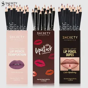 B2G1 FREE! SHCOETY Multi-Shade Matte Lipliner Set - Waterproof, Long-Lasting Creamy Pencils, All Skin Tones Friendly Makeup Products, Water-Safe