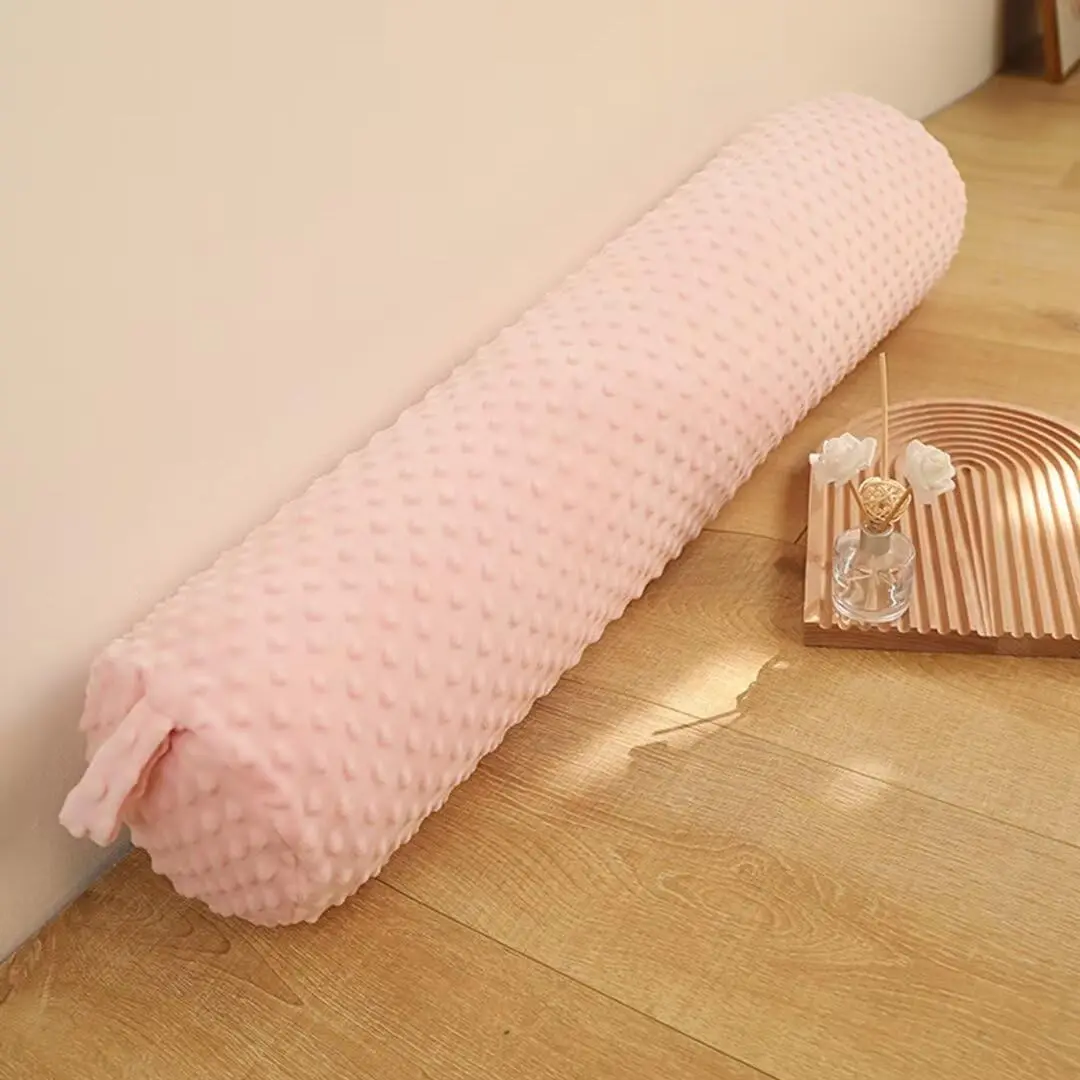 Neck Roll Cervical Pillows for Neck 24 inches Pink Round Neck Pillow for Bed Round Cervical Roll Cylinder Bolster Cushion with Removable Washable Cover