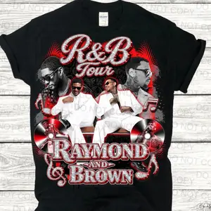 Raymond and Brown R&B Tour 2026 Music Lovers T-Shirt For Men Women Unisex Graphic Tee Streetwear Crewneck Casual Top Clothing Menswear Outfits .