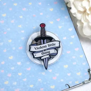 Violent Little Thing Dagger MagSafe Phone Grip: Gothic Tattoo Style Alt Girl Magnetic Phone Holder