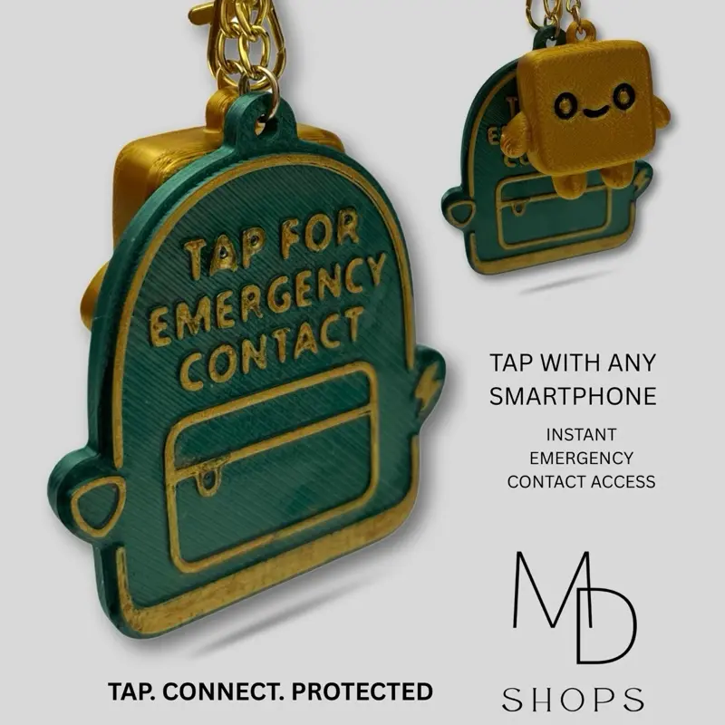 NFC Emergency Contact Keychain