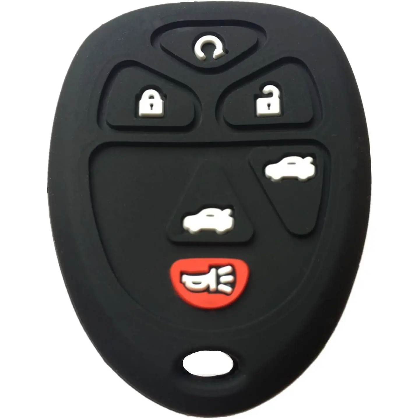 Durable Silicone Car Key Fob Cover Protector - OEM Compatible Parts for 2007-2014 Chevy Tahoe, Suburban, GMC XL Denali (Part Nos.15913427,15857840,20869057,22756462) - Anti-Slip Surface, Grip Handle, Easy Button Access, Key Cleanliness (1 Piece)