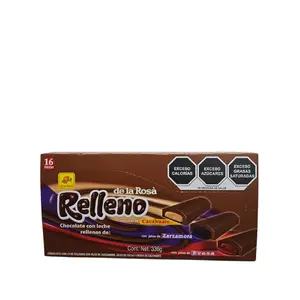 De la rosa chocolate con leche relleno de cacahuate zarzamora y fresa 16 Bars  Creamy Milk Chocolate, Dulces Mexicanos, Mexican Candy net wt 11-oz