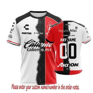 LIGA MX Atlas F.C Shirt 3D Personalized 25-26 Home Mix Away Design