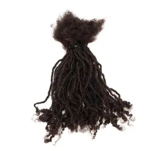 100 Anwi Curly Locs - 100% Human Hair Extensions, 1B Color, Handcrafted for Style & Durability, Versatile for Length & Volume, Natural Black Look Handmade
