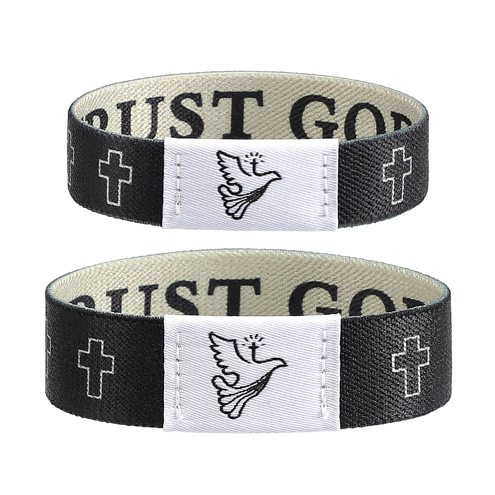 2 Pack Daily Bible Verse Bracelet(Two sizes), NFC Wristband with Inspirational Christian Scripture, Christian Gifts for Women Men
