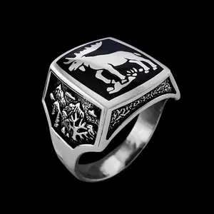 Size 13-Proud Moose Ring, Scenic Mountain