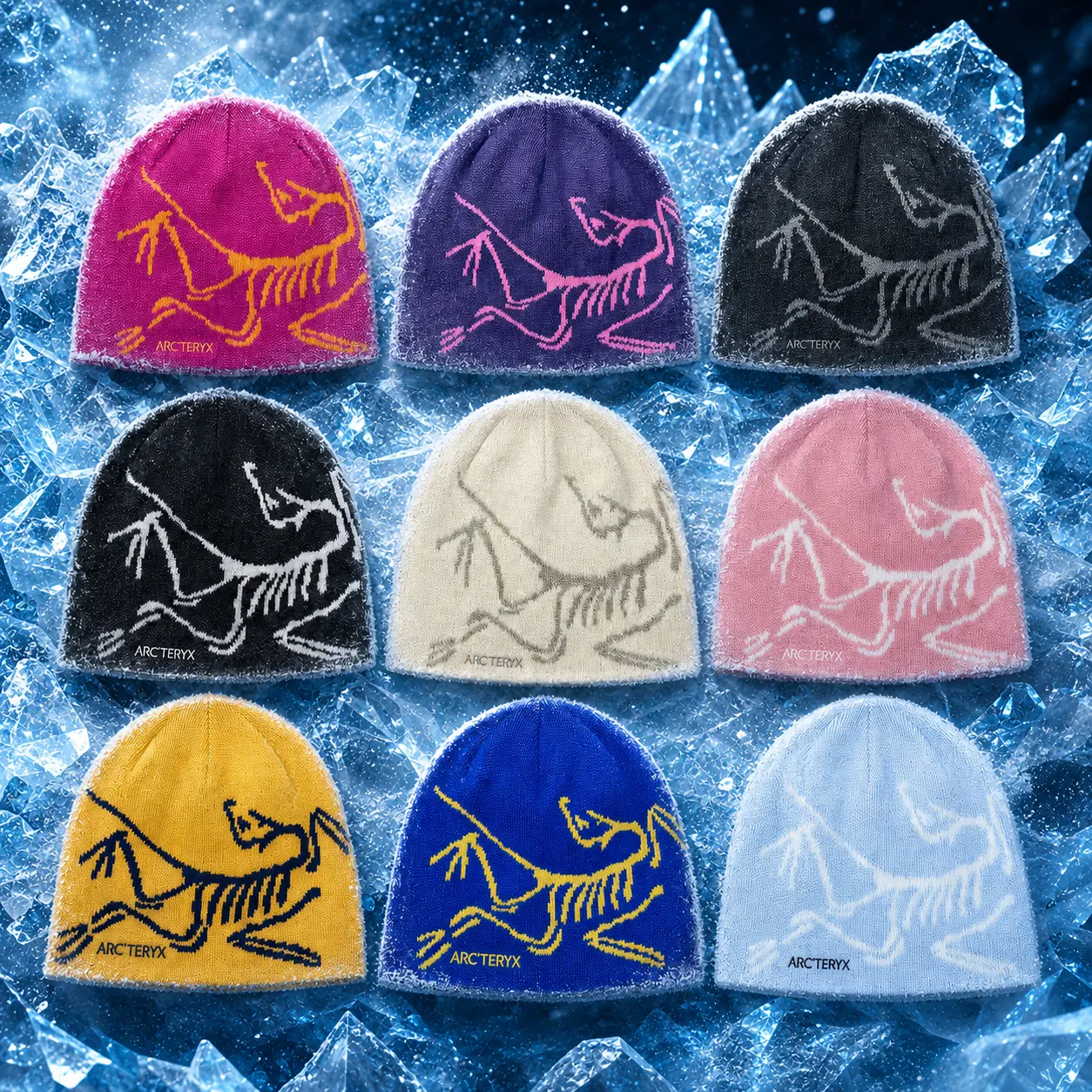 Arc'teryx Bird Head Toque - classic unisex winter beanie, breathable, comfortable blend of wool and recycled polyester, skiing, snowboarding, climbing  & Outdoor Wear, Frozen Legacy, Y2k beanie knit
