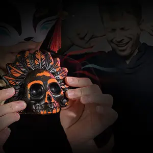 Aztec Death Whistle Novelty Halloween Skull Screaming Prank Stress Relief Toy Whistle
