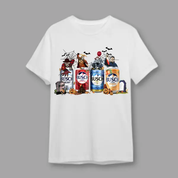 Horror Characters Busch Shirt, Thug Life Halloween Beer 90s Retro Vintage Unisex Sweatshirt Hoodie
