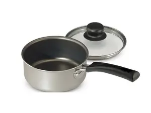 2 Quart Champagne Non-Stick Covered Saucepan Cookware Pots