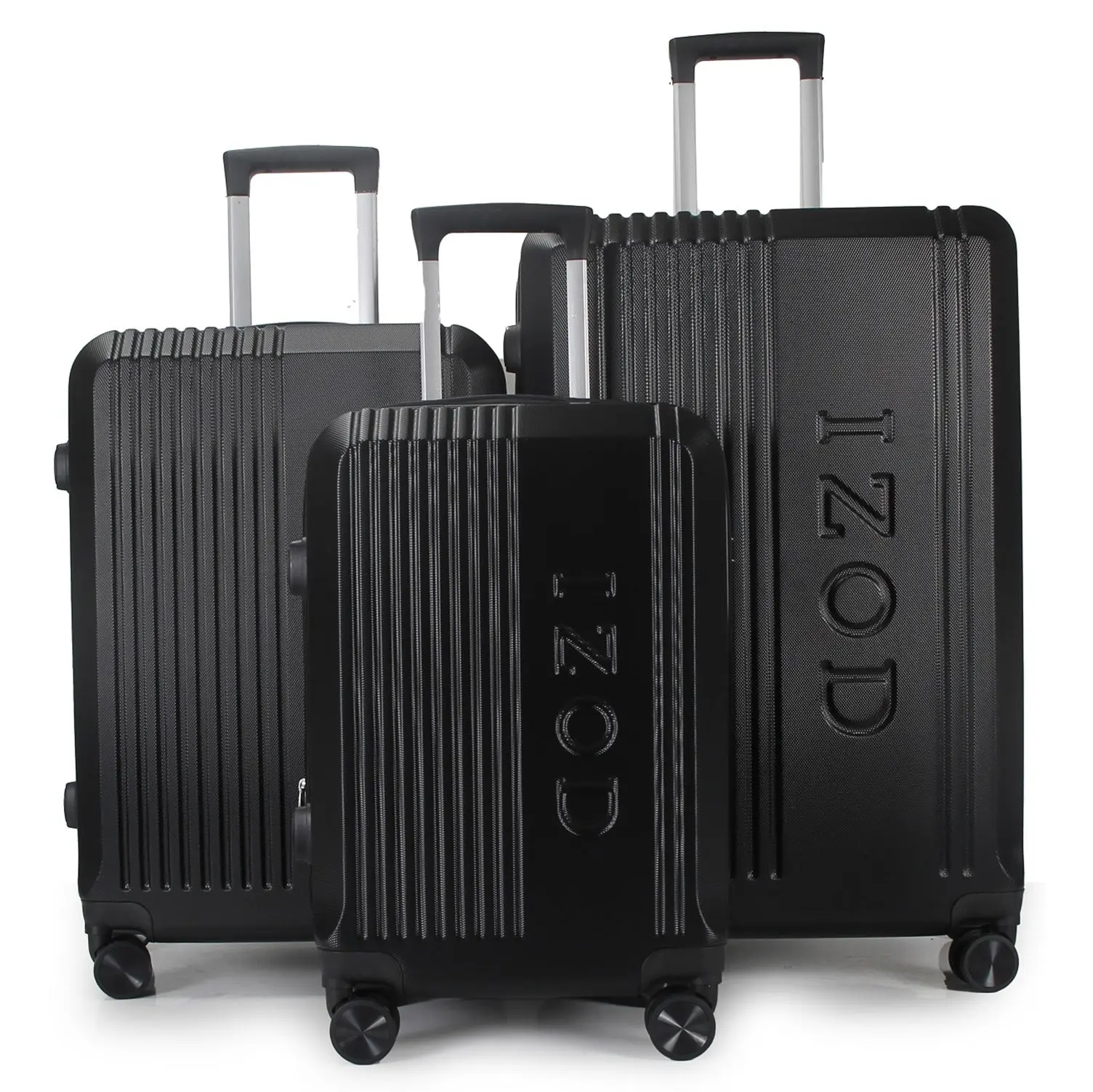 IZOD Zane Expandable ABS Hard shell Lightweight 360 Dual Spinning Wheels Combo Lock 28", 24", 20" 3 Piece Luggage Set