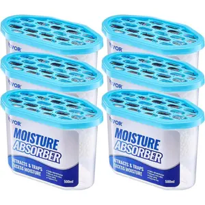 VEVOR Moisture Absorber Boxes, 10.8 oz Humidity Absorber Boxes(6 Packs), Fragrance Free Dehumidifier Attracts Extra Moisture from Your Bathroom, Closet, and KitchenVEVOR Super Brand Day