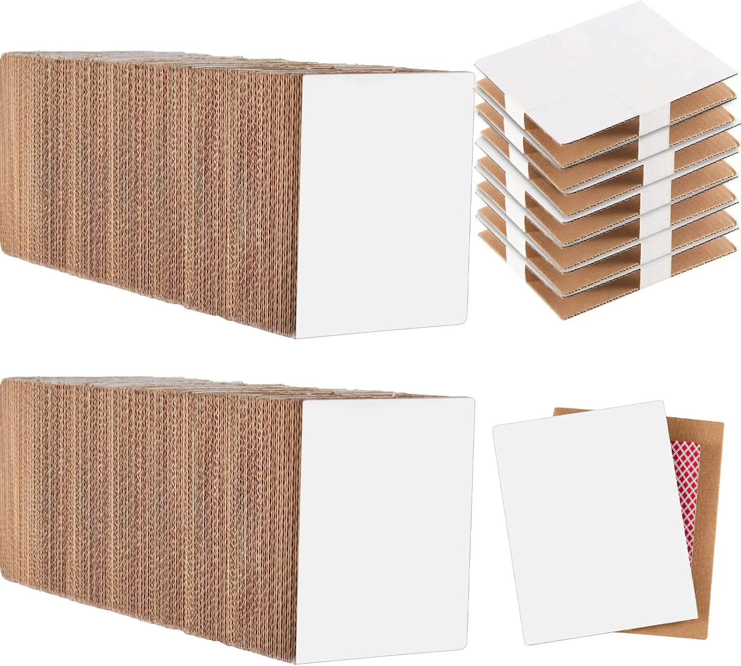 200 Pieces Trading Card Shipping Protectors 4.5 x 3.5 Inches Trading Card Packaging Cardboard Mailing Protector Mail Shipping Stiffeners Folders, Cardboard Divider