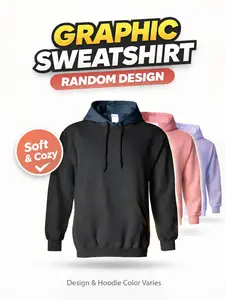 Graphic Hoodie Grab Bag - Customizable Theme, Print & Color Unisex Pullover Hoodie Long Sleeve Gildan 50/50 Blend Classic Fit Double Lined Hood