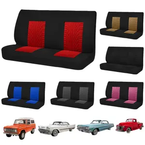Tyre Track Embossed Car Front Solid Bench Seat Cover, Cloth Cushion Protector Pad, Non-slip Washable Mat Full-Size Pickup Trucks For 1973-1999 Chevy 1980-1991 Chevrolet C10 GMC C1500 K1500, For 1980-1994 Chevrolet C1500 K1500 K2500