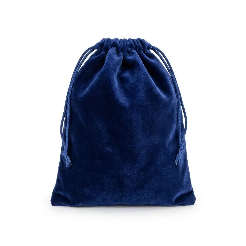 Blue Velveteen Bag 4x5.5 Inch Mojo Pouch Crystal Drawstring