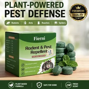 Compact Peppermint & Cedarwood Oil Rodent Repellent Balls (12pcs 1-pack Equivalent), Non-Toxic Indoor/Outdoor Odor Defense for Home, Attic, 24-Month Long-Lasting, Easy to Place and Replace Home Care Supplies