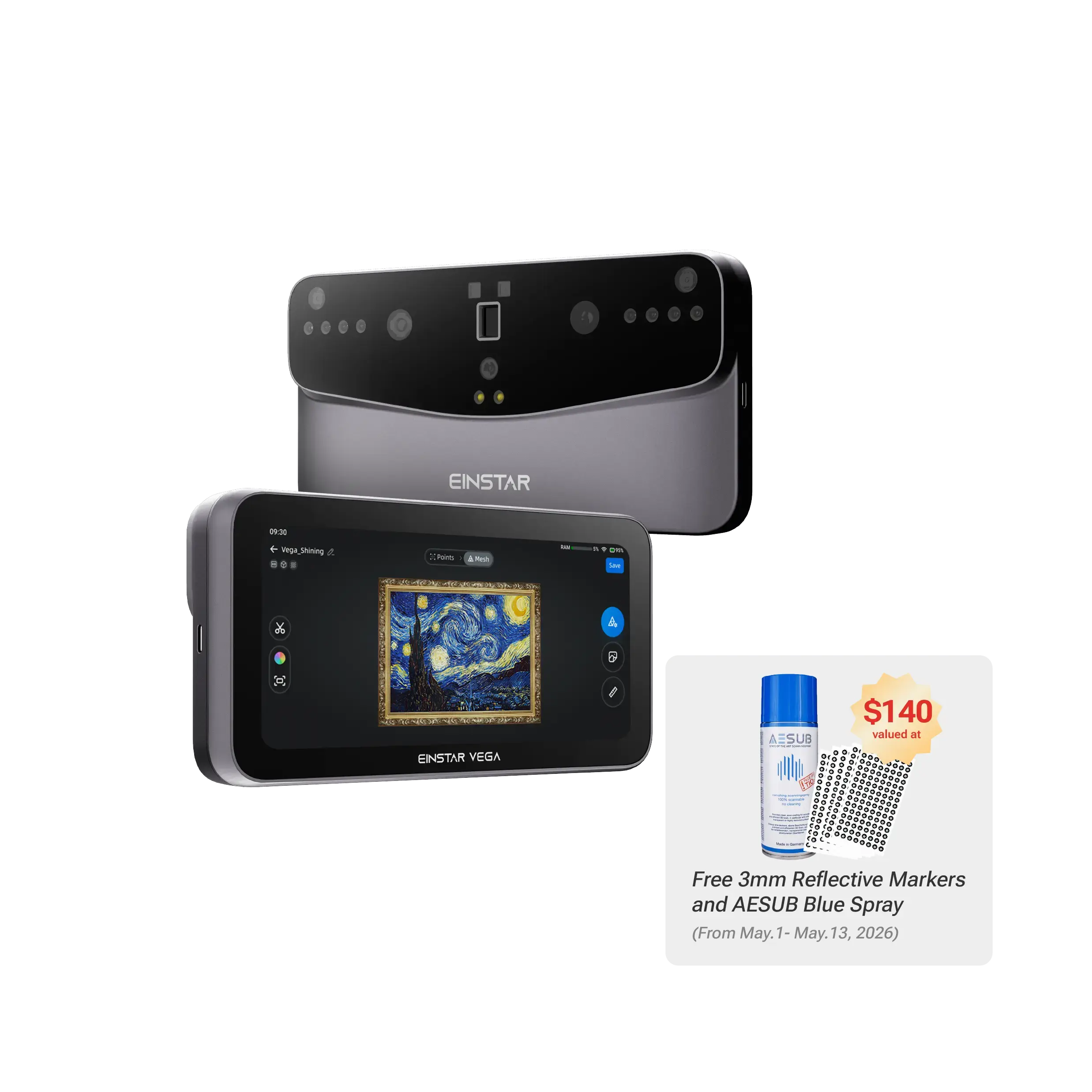 EINSTAR VEGA-Wireless All-In-One 3D Scanner