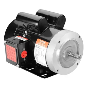 Father's Day Gift VEVOR 1.5HP Electric Motor 1725 RPM, AC 115V/230V, 56C Frame, Air Compressor Motor Single Phase, 5/8" Keyed Shaft, CW/CCW Rotation for Agricultural Machinery and General Equipment
