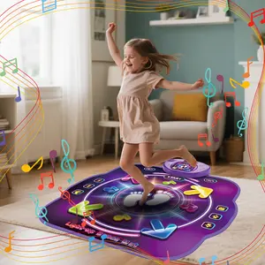 NOMI Dance Mat Toys for 3-12 Year Old Kids, Electronic Dance Pad with Light-up 4-Button Wireless Bluetooth, Music Dance with 4 Game Modes, Christmas gift Birthday Toys Gifts for 3 4 5 6 7 8 9 10+ Year Old Girls Fun Interactive