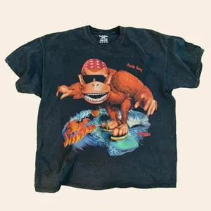 [Sale Up To 30%] 1995 VINTAGE 'FUNKY KONG SURF' PROMO BLACK T-SHIRT