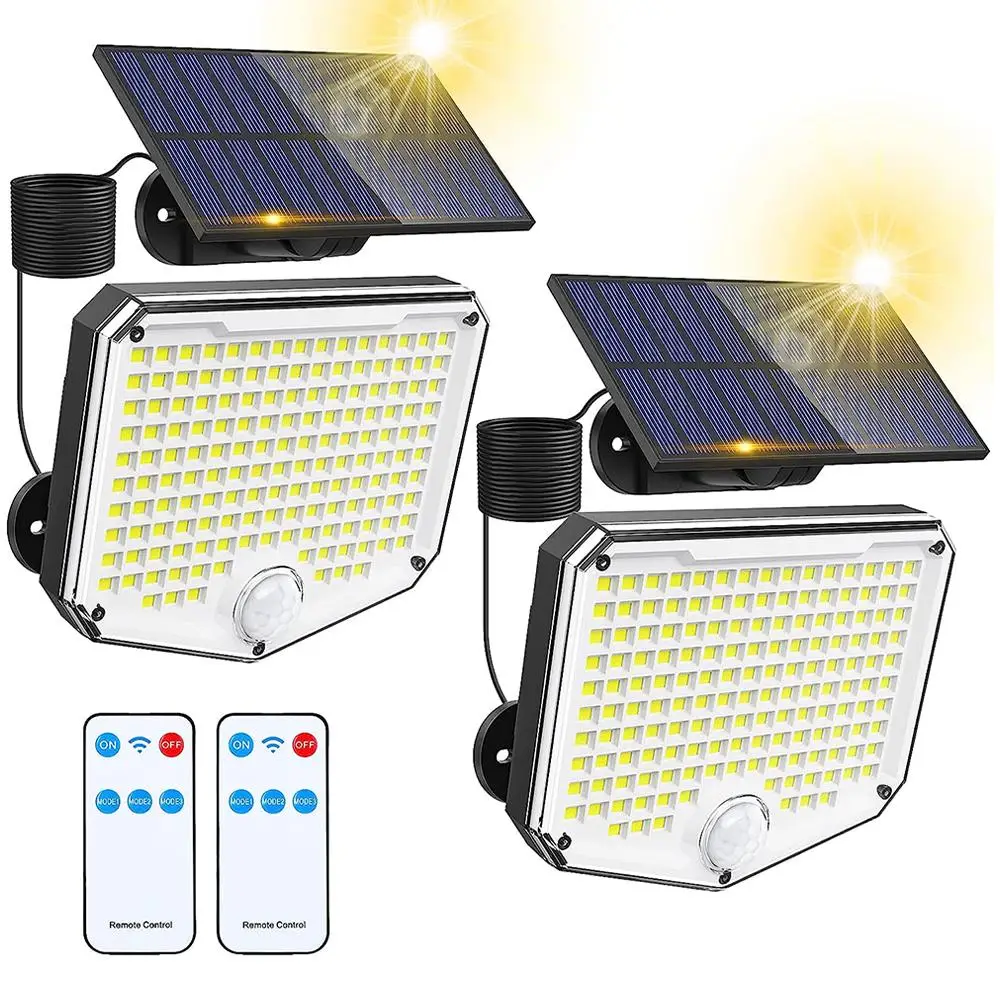 Outdoor Solar Light, Waterproof LED Solar Flood Light With Remote Control, 1 Count Motion Sensor Outdoor Lights For Garden, Patio, Yard, Deck & Garage