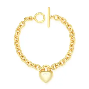 HEART PADLOCK  CHAIN BRACELET