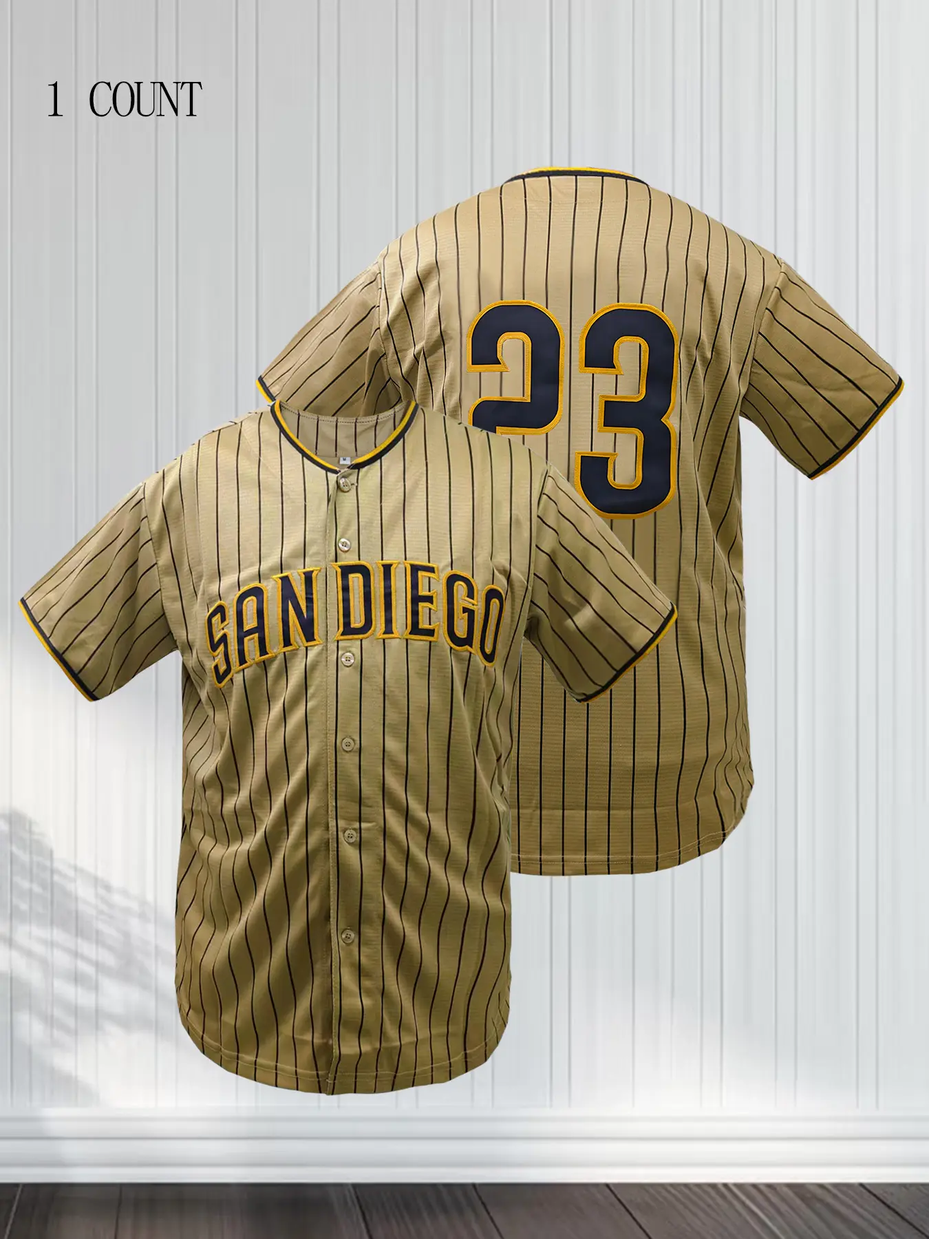Men Women San Diego 23 Embroidered Baseball Jersey, Outdoor Sports Top | Casual Streetwear
