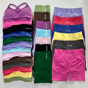 2026-[Recent hot sales with big discounts]Dfyne Seamless Yoga Set - Impact Scrunch Workout Shorts & Halter Sports Bra, Women’s Fitness Gym Suit for Active Performance Sportswear Compression Activewear