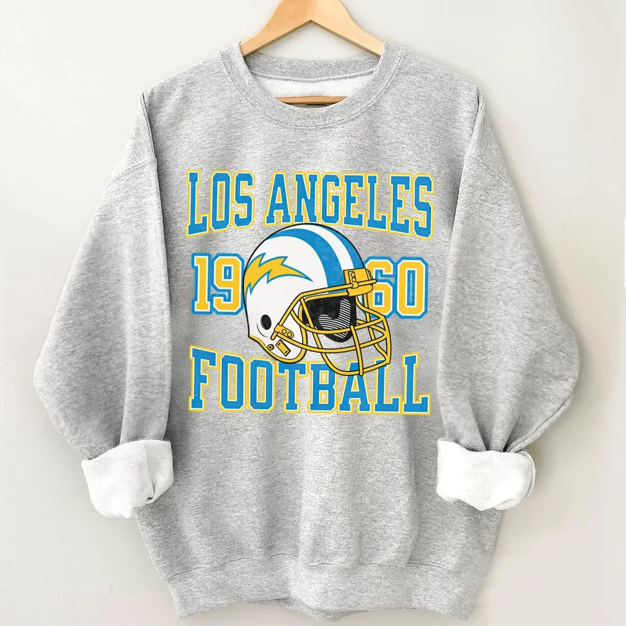 Vintage Los Angeles Football Sweatshirt, LA Football Sweatshirt, Unisex Gifts For Football Fan