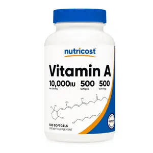Nutricost Vitamin A Supplement - 10,000 IU, 500 Softgel Capsules