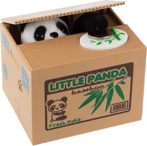 Unbreakable Panda Electronic Smart Piggy Bank - ATM Coin Cash Counter, Voice Lock Safe, Cute Monkey Design, Home Decor Supply, Great Gift for Kids