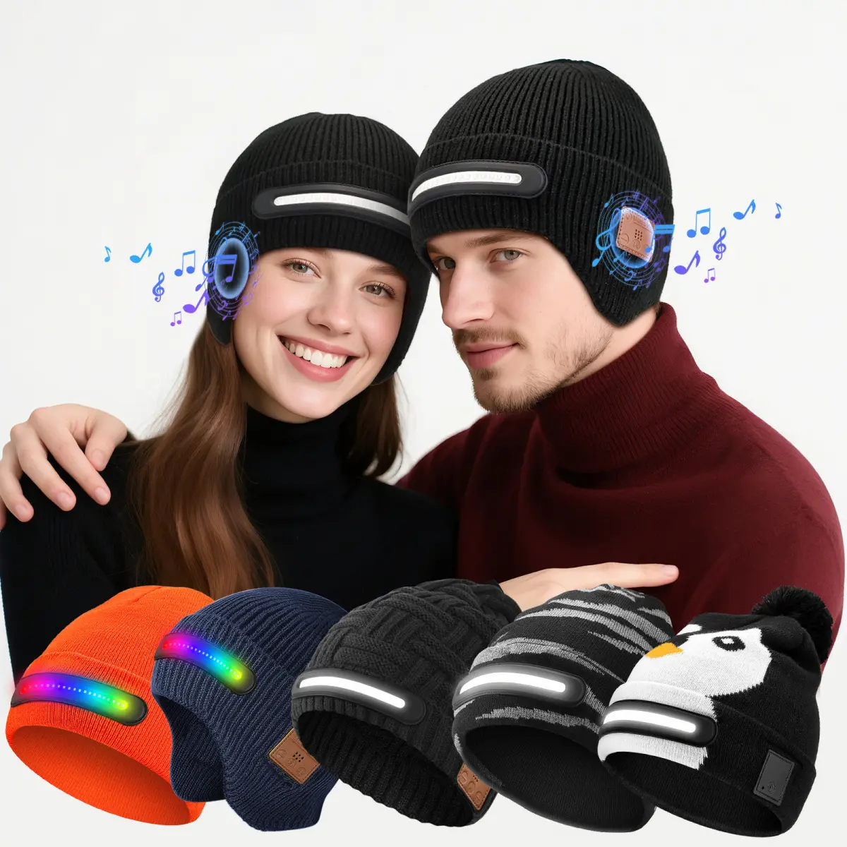 Smart Beanie with LED Lights & Built-in Speakers 🎵 |   Color-Changing Bluetooth Music Hat ✨ |   Snap-Off Tech & All-Day Comfort 🔥 |   Limited Edition Light Up Design