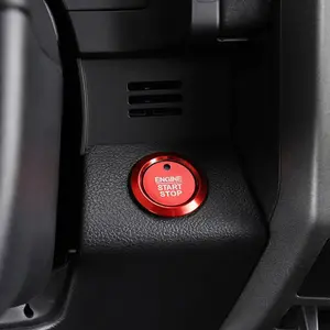 Ford F150 Engine Start Stop Button Cover, 2 Counts Push Start Button Decoration, Anti-Scratch Fashion Car Interior Accessories Kit drive mode