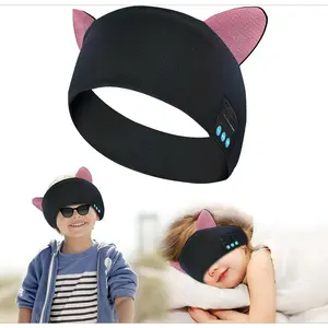 XY-HEMK05 Kids Bluetooth Headband Headphones Sleep Mask Wireless Earphones Built in Thin Speaker Adjustable Sports Headset Sleep Headband for Girls Boys Toddler Children Baby Airplane Travel Study Clear Aqua