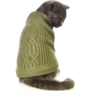 Cat or Dog Sweater in 16 Colors, Turtleneck, Knitted, Sleeveless