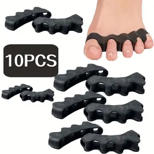 10pcs Silicone Toe Spacers and Separators for Correct Toe Alignment, Bunion Relief, Hammertoe Straightener, Gel Orthopedic Corrector