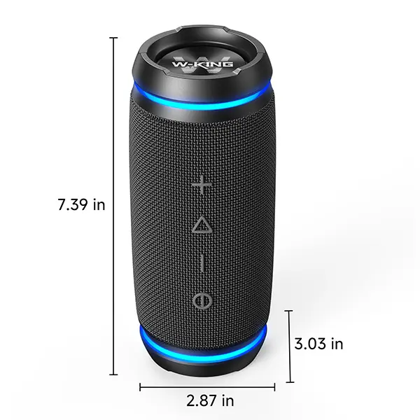 W-KING 36W Waterproof Speaker BT5.4 Portable Speaker, Stereo Pairing & EQ for Travel & Home