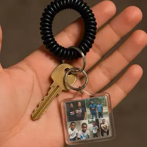 Personalized Photo Keychains with Wristband